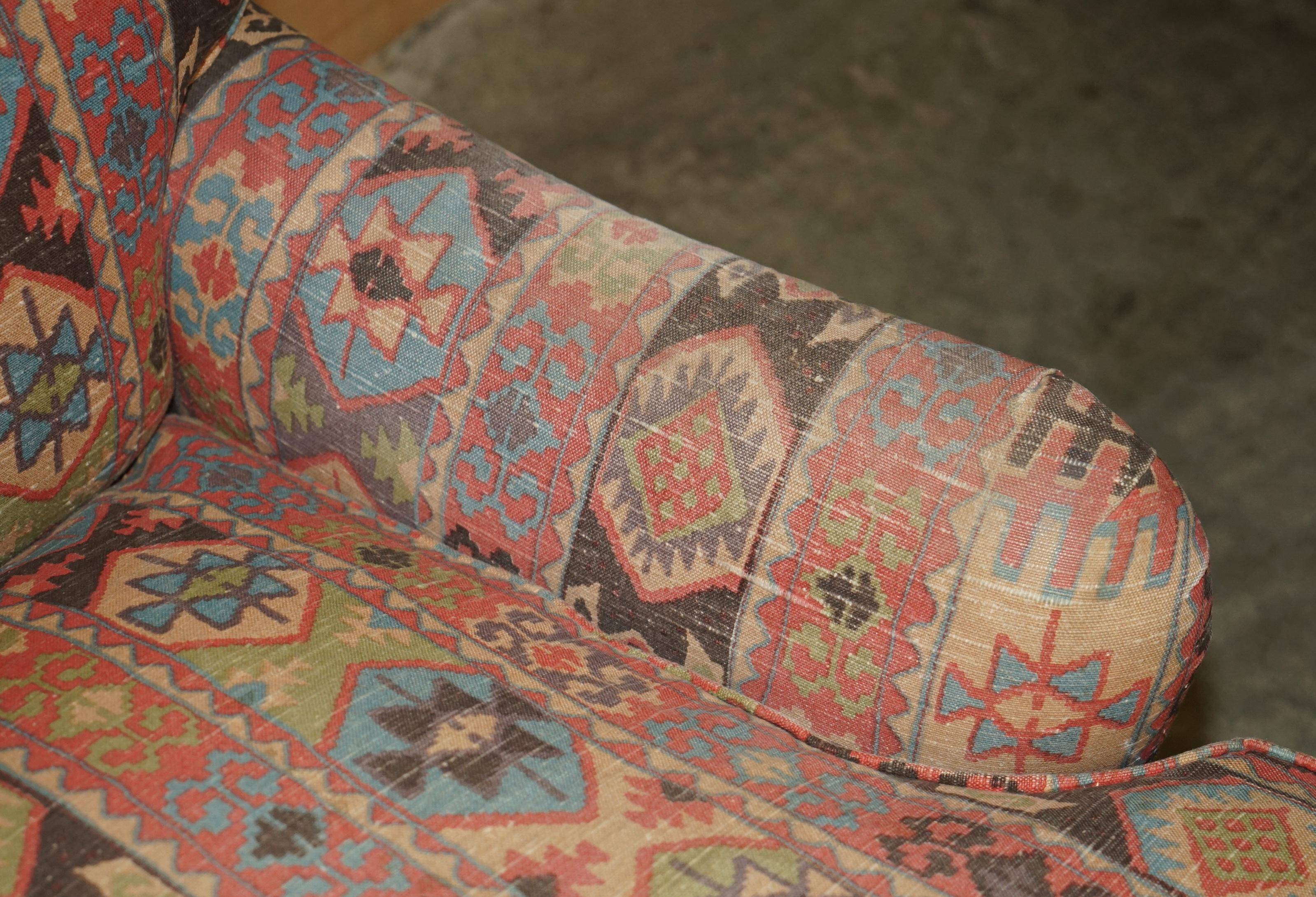 Three-seater Kilim vintage sofa by George Smith