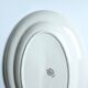 Vintage oval plate signed Moulin des Loups model Imperia pink flower