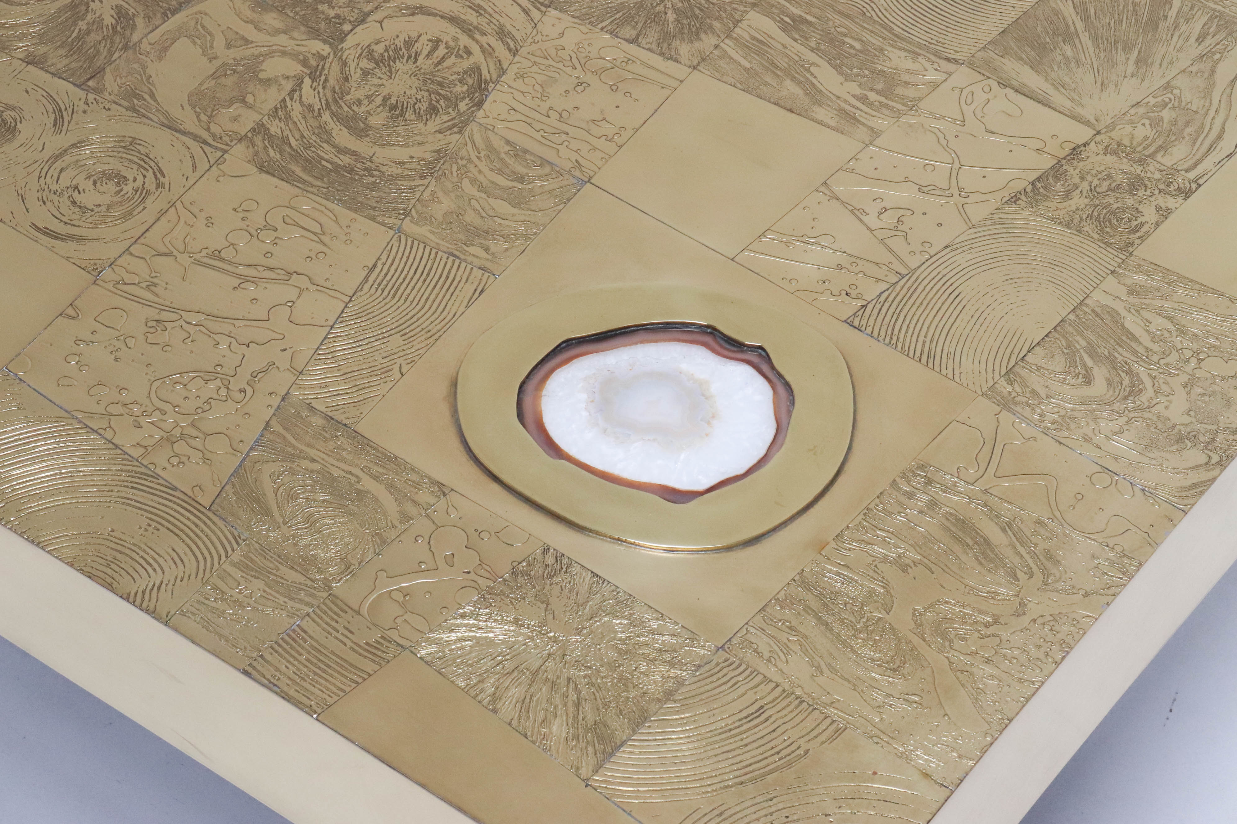 A Brass Etched Coffee Table