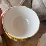 Old set of bowls and spoons in the shape of vintage pineapple