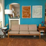 Scandinavian solid wood sofa