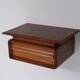Pair of 1950s Italian Wall-Mounted Wooden Nightstands with Single Drawer