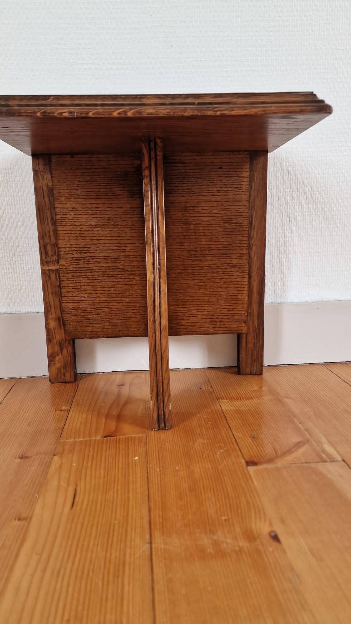 Bedside table or end of sofa Italian brutalism wood