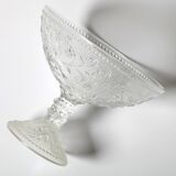Pressed Glass Pedestal Bowl: Cibulak Pavel Panek Design / 1974
