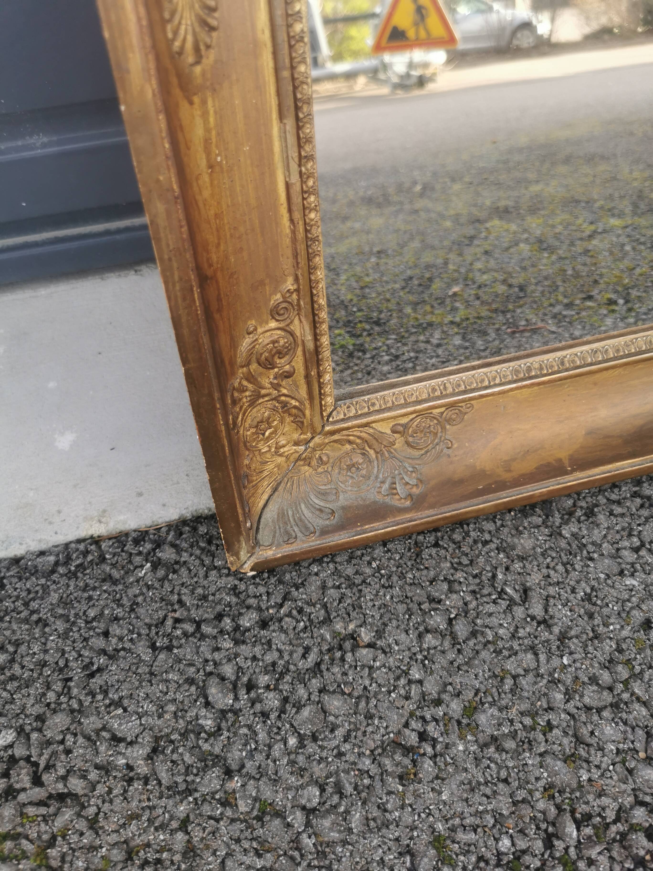 Gilded carved wooden mirror