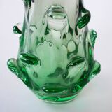 Green vase, Murano glass, 1960s, made in Italy
