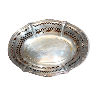 Silver metal bread basket