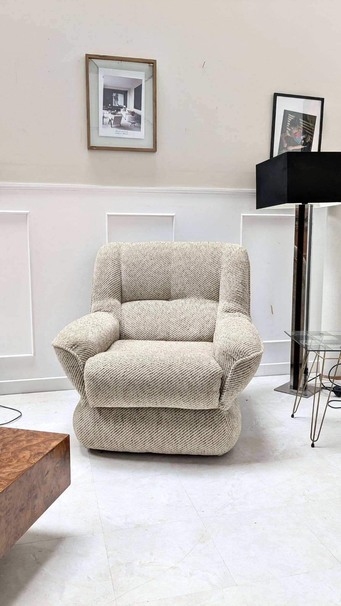 70s beige armchair