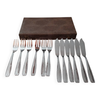 Vintage stainless steel fish cutlery