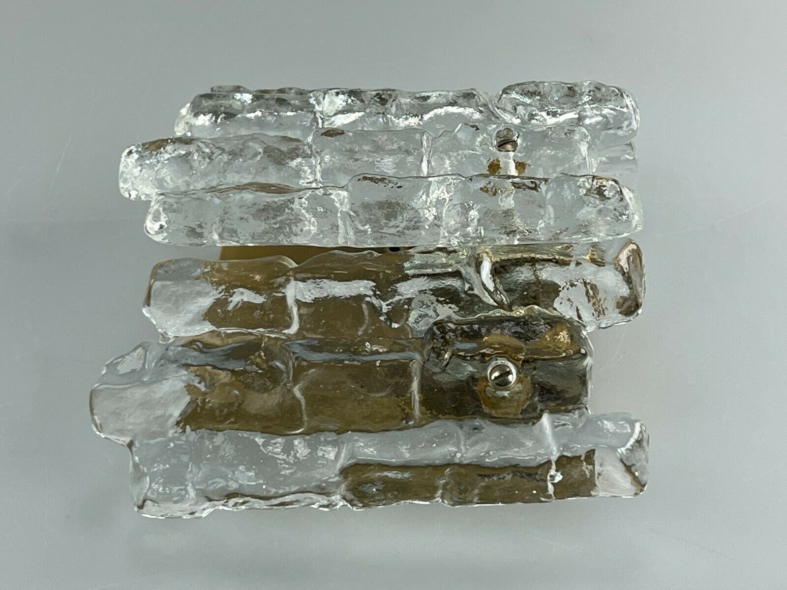 60s 70s lamp light wall lamp Kalmar Franken KG Ice Glass Design 60s