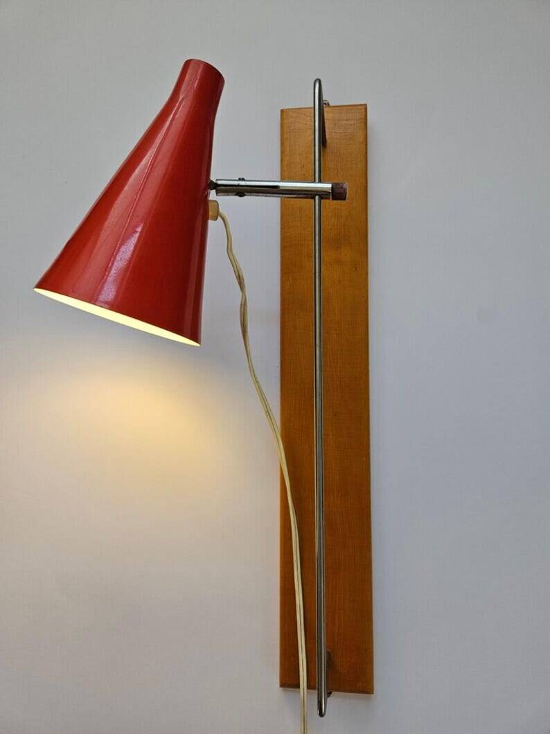 Rare Midcentury Wall Lamp Lidokov in style of Stilnovo, 1960s