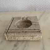 Square ashtray rough stone