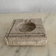 Square ashtray rough stone