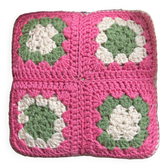 70s crochet cushion