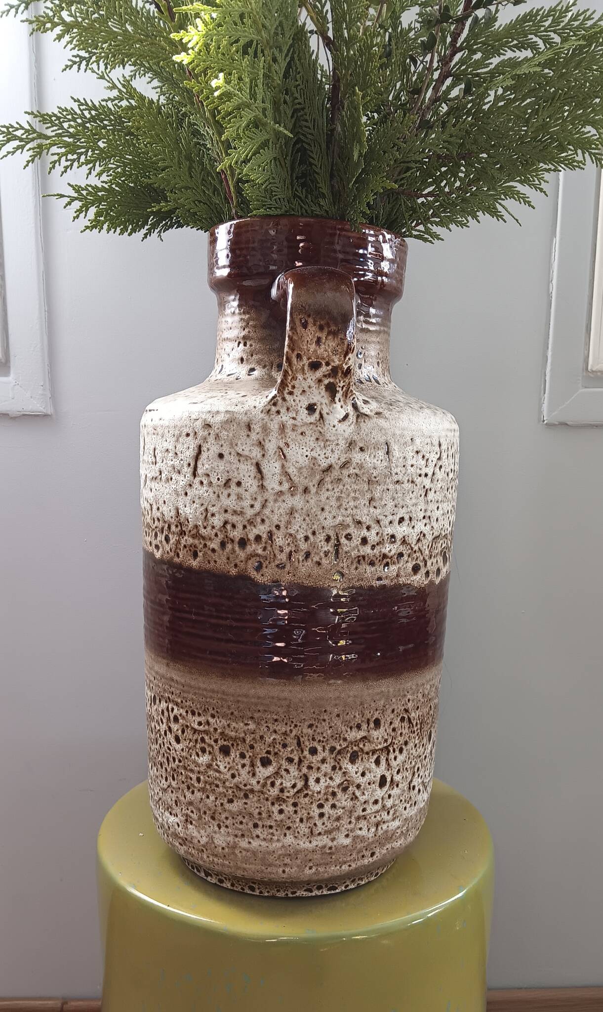 Vase in shades of brown and beige, ceramic - 1960s/1970s