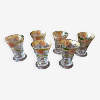 Set of 6 original liquor glasses