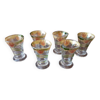 Set of 6 original liquor glasses