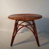 Rattan coffee table circa 1955