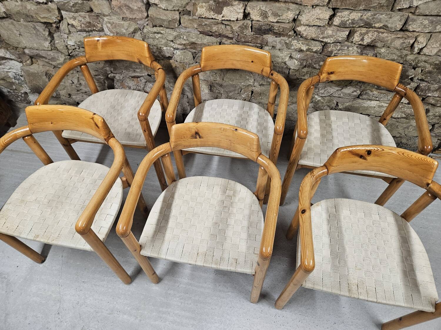 Lot of 6 Rainer Daumiller armchairs