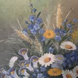 Antique still life painting, bohemian country decor
