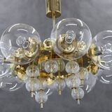 1970s Large Chandelier in Brass Finish by Kamenicky Senov ,up to 10 items