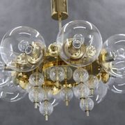 1970s Large Chandelier in Brass Finish by Kamenicky Senov ,up to 10 items