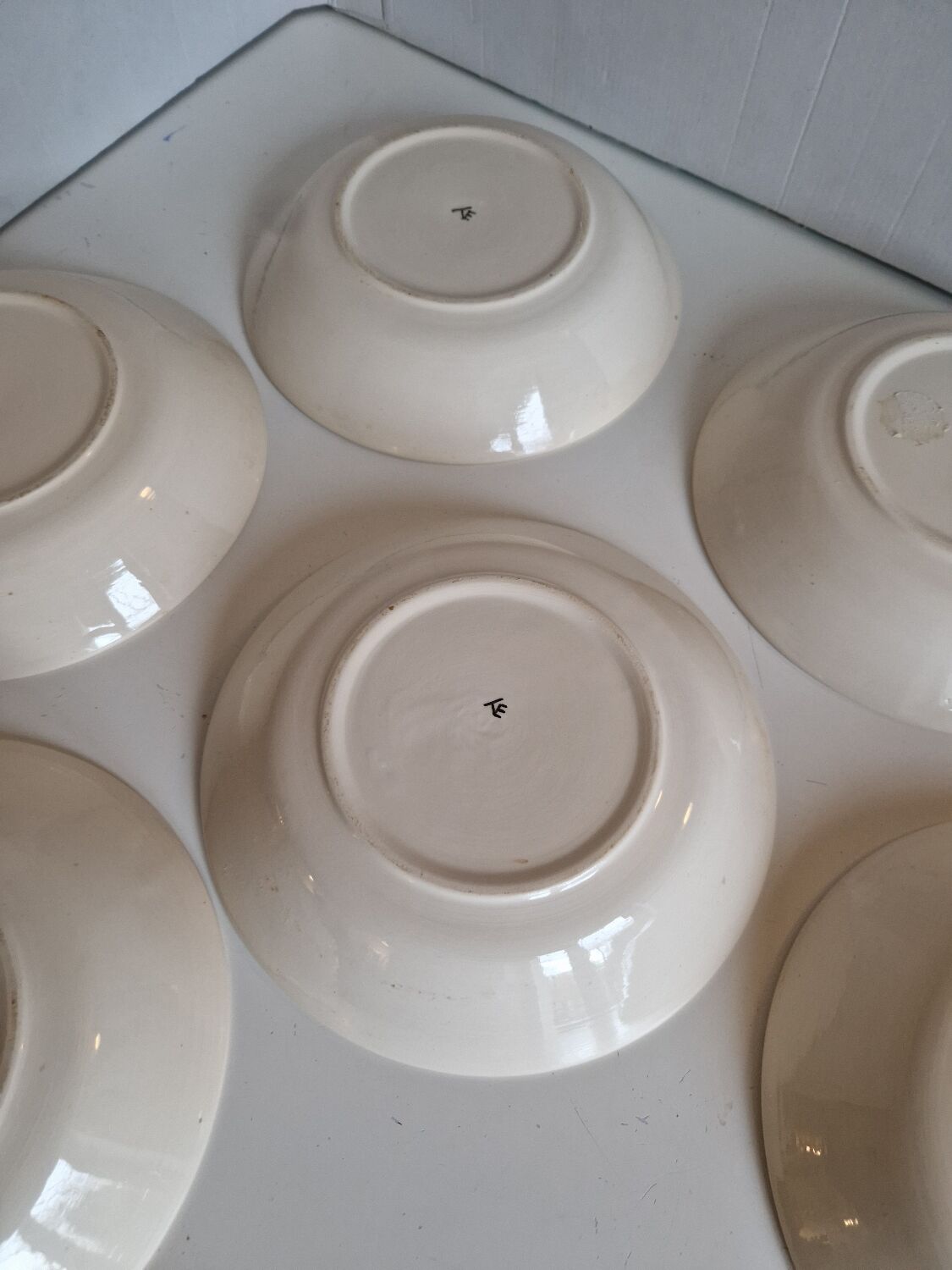 6 deep plates rooster Émile Tessier Malicorne