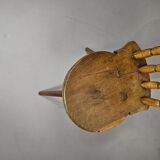 Old farmers tripod chair for decorative use