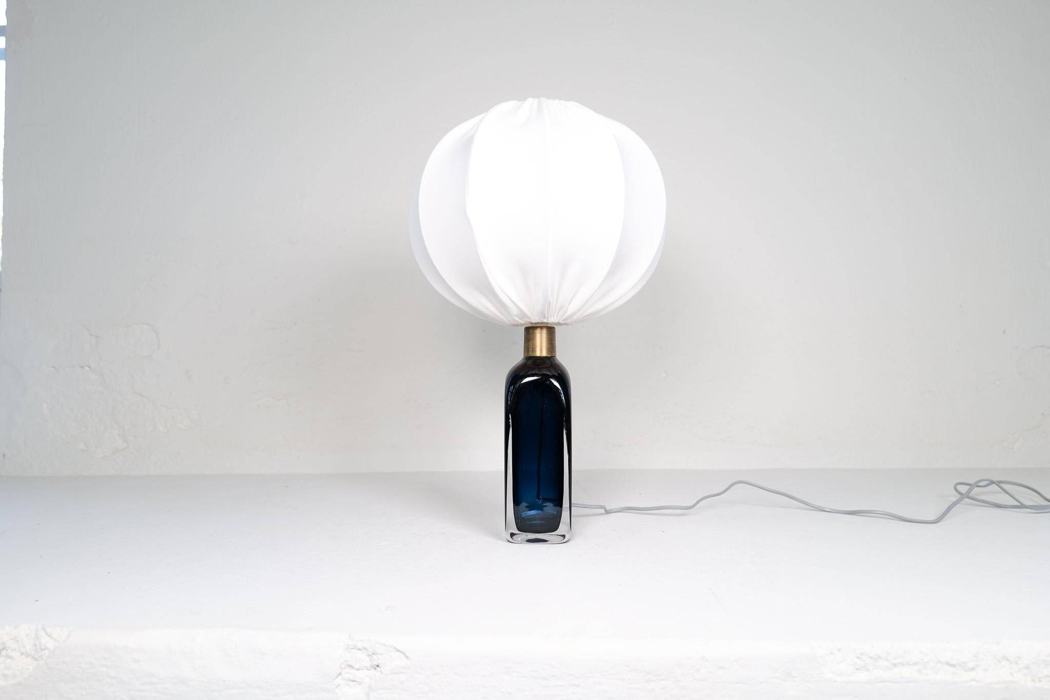 Mid-century modern table lamp by Carl Fagerlund for Orrefors Sweden RD 1406