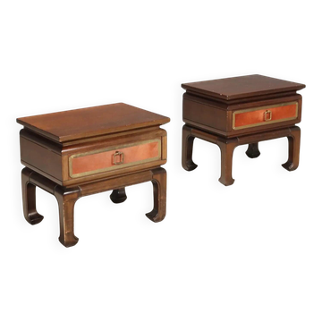 "Fior di Loto" bedside tables by Luciano Frigerio