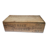 Wooden box chocolat poulain