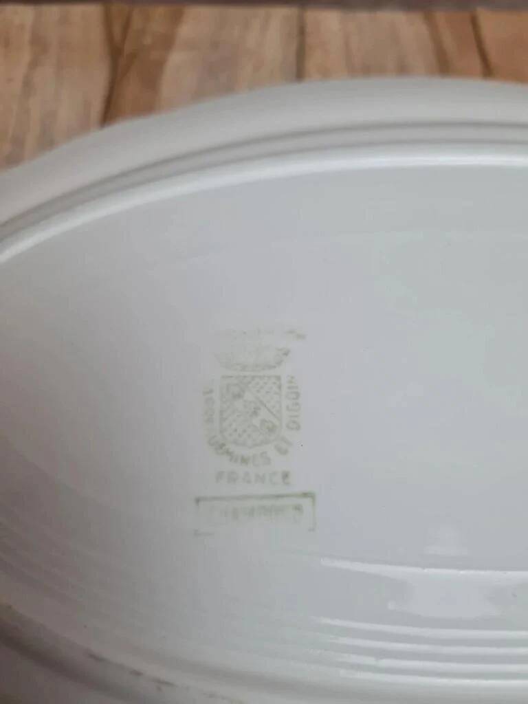 Antique oval plate Sarreguemines model Chambord