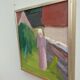 1977 Mid-Century Modern "Pensive Walk" Swedish Figurative Oil Painting, Framed