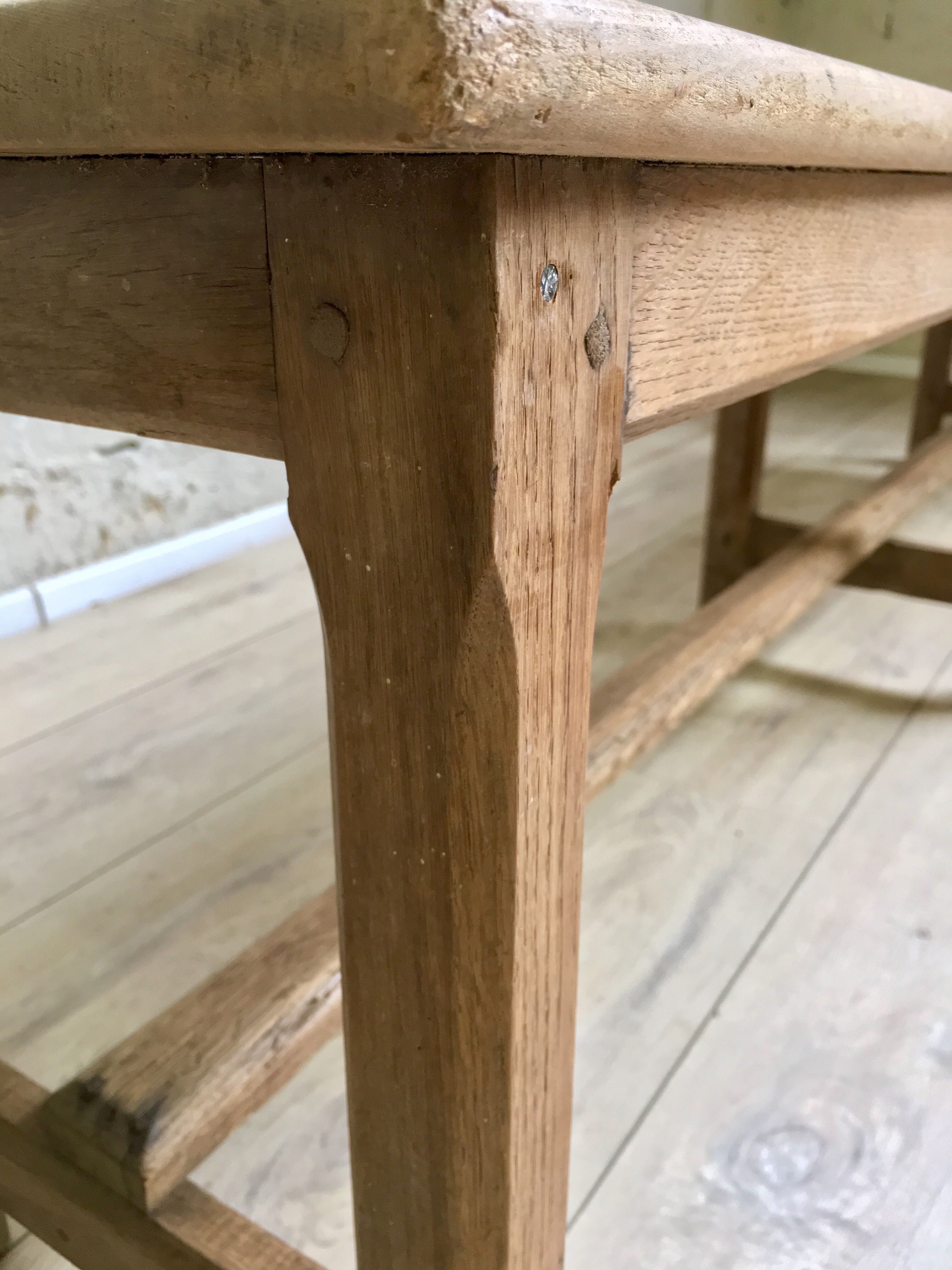 Old solid oak bench