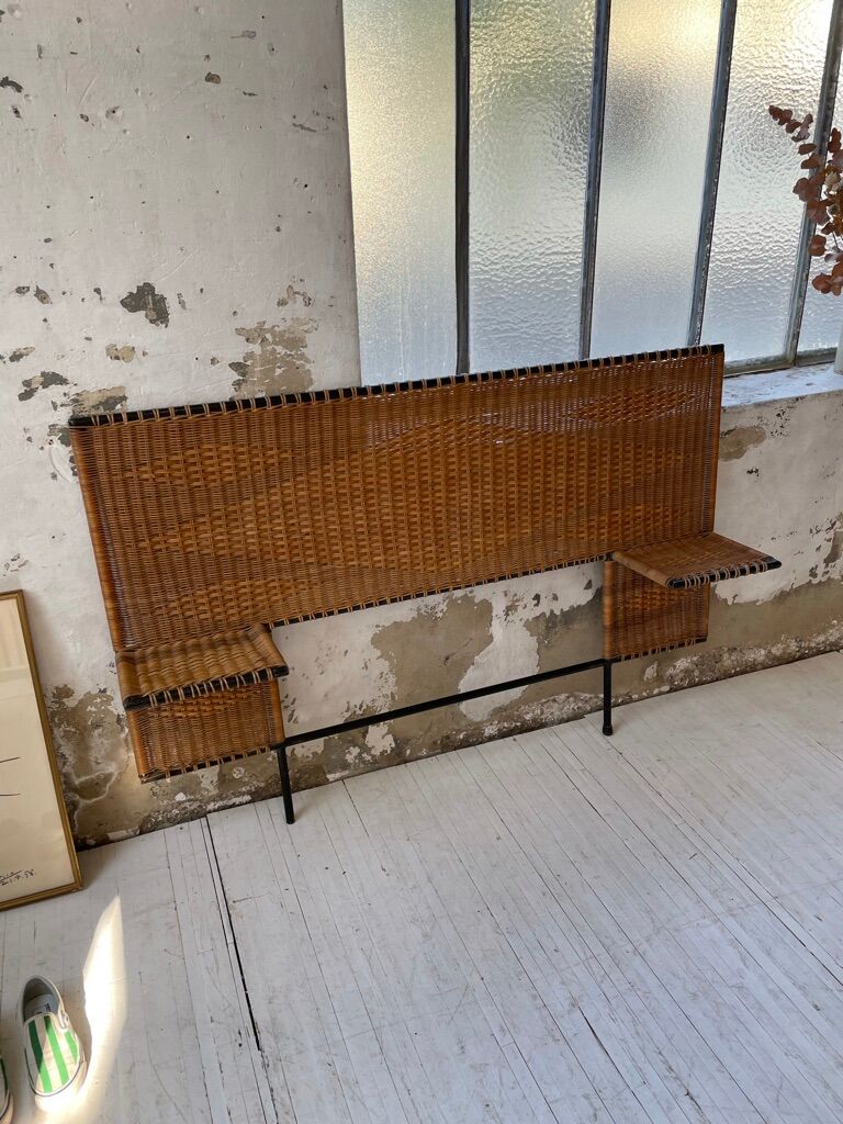 Metal and wicker headhead 50s