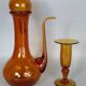 Biot vase & carafe bubble blown glass signed vintage 1960/70 B922