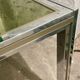 Chrome metal dining table with smoked glass dlg Romeo Rega