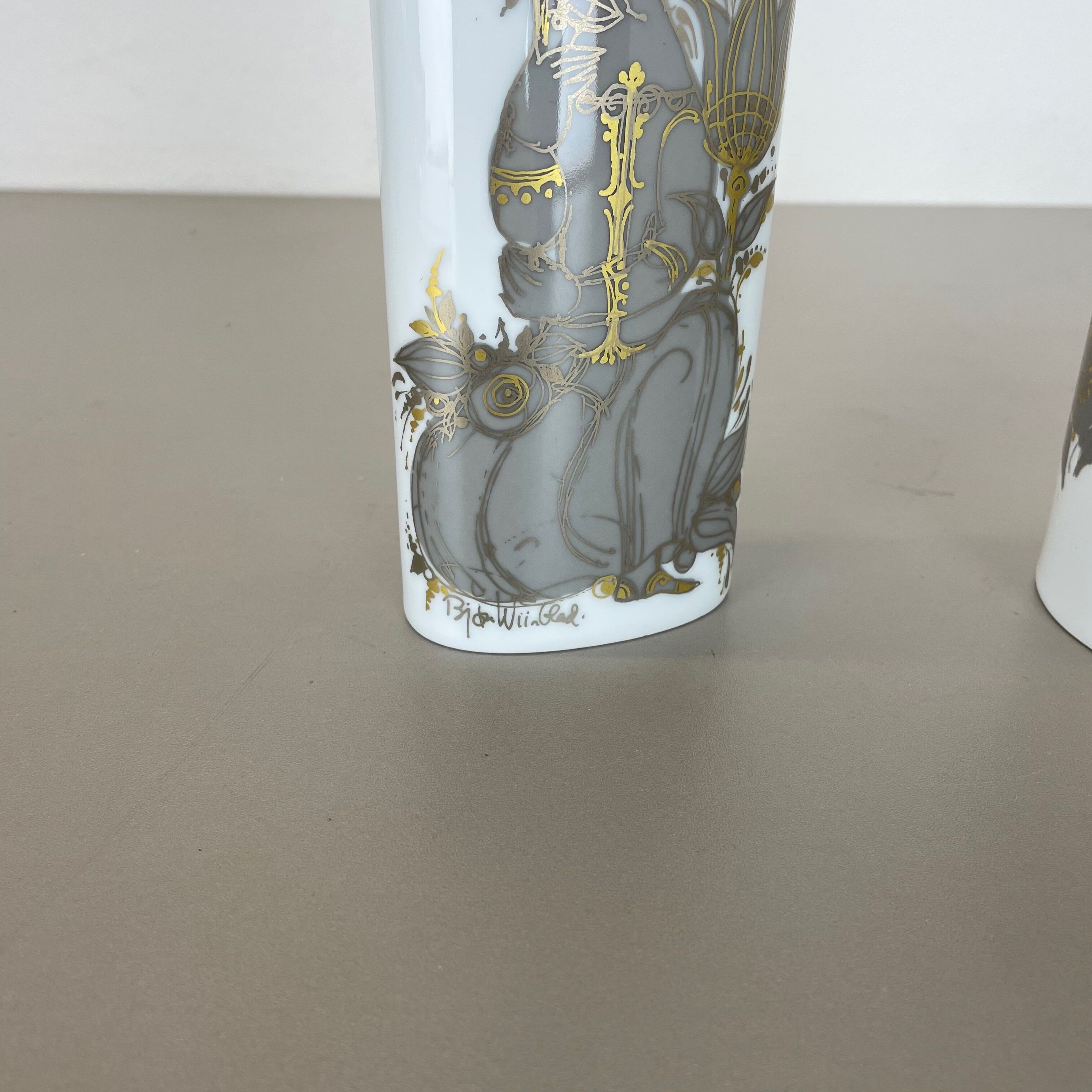 Set of 2 Porcelain Vase by Björn Wiinblad for Rosenthal Studio Line Germany 1970