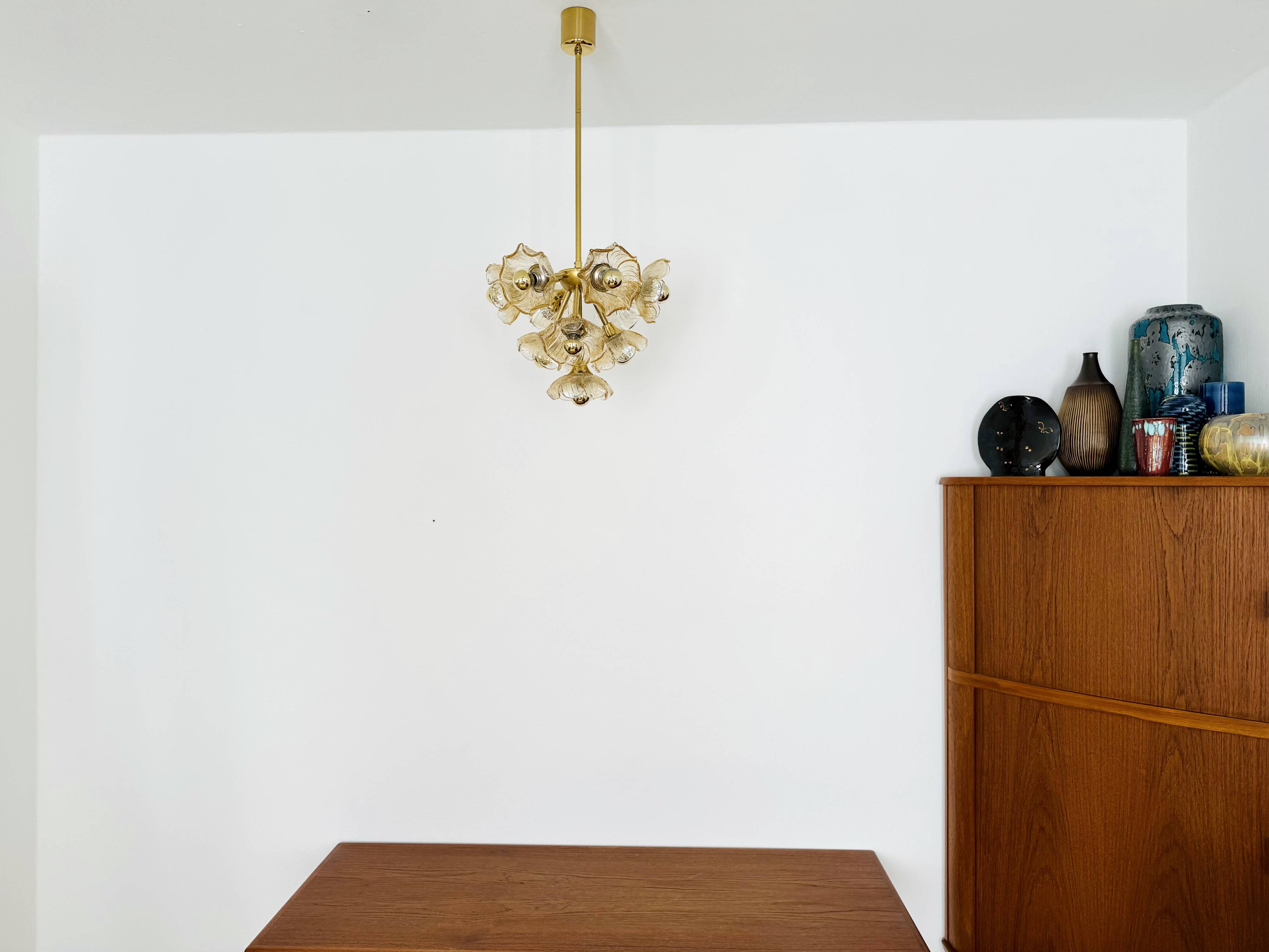 Floral Glass Chandelier