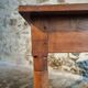 French vintage side table in cherry wood with a drawer.