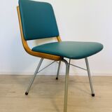 Vintage Turquoise Dining Chair by TON, from Czechoslovakia 1960’s