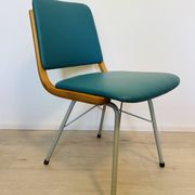 Vintage Turquoise Dining Chair by TON, from Czechoslovakia 1960’s
