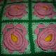 Cushion hook green pink yellow 40x40