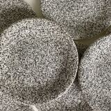 Set of 8 Italian speckled ceramic dessert plates