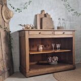 Old open walnut buffet