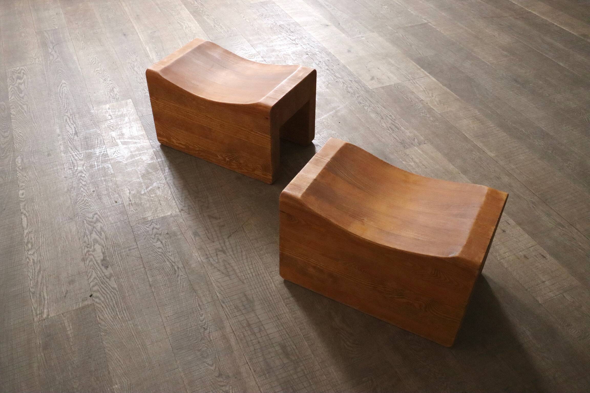 Paire de tabourets « Palle » par KJ Pettersson & Söner, Suède, années 1970