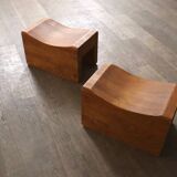 Paire de tabourets « Palle » par KJ Pettersson & Söner, Suède, années 1970
