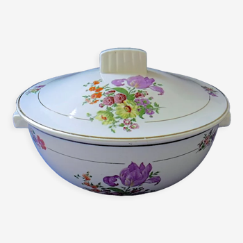 Orchies semi-porcelain tureen with floral decoration