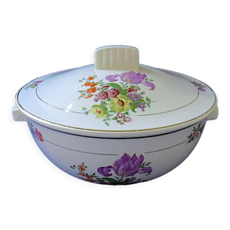 Orchies semi-porcelain tureen with floral decoration
