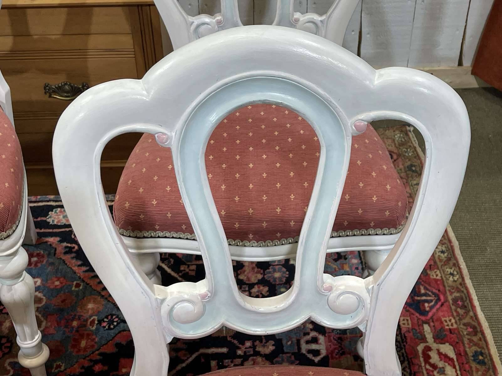 Set of 6 English Victorian style mahogany chairs.